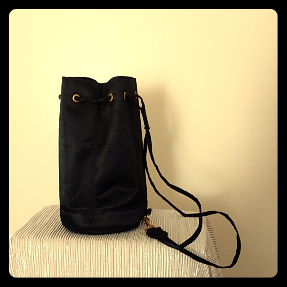 Monteil black satin purse